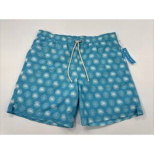 Strong Boalt Swim Trunks Mens XL Blue Firework Drawstring Palm Beach 7" $145 NEW
